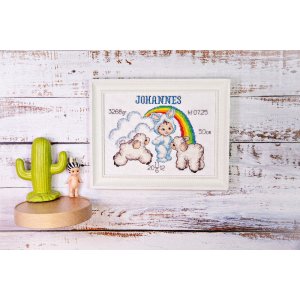 Stickset Geburtshoroskop - Junge mit Regenbogen Stickset Geburtshoroskop - Junge mit Regenbogen