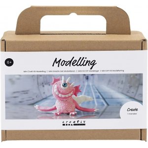 Mini-Bausatz zum Modellieren, hellrosa, Monster Sally Mini-Bausatz zum Modellieren, hellrosa, Monster Sally