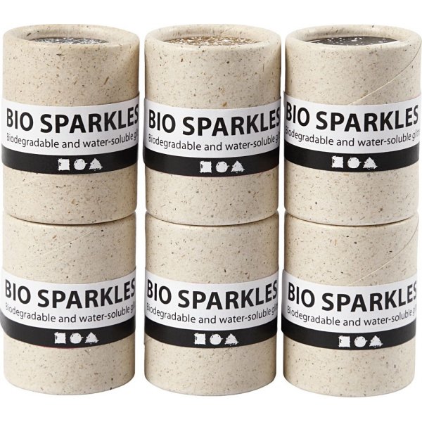 Bio-Glimmer - gemischte Farben - 6x10 g