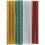 Klebestifte fr Mini-Klebepistole - Gold - Grn - Rot - Silber - Glitzer - L10 cm - 10 Stk