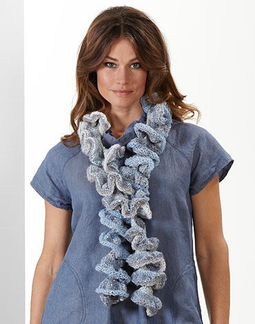 Strickanleitung - Gehkelter und gestrickter Schraubschal