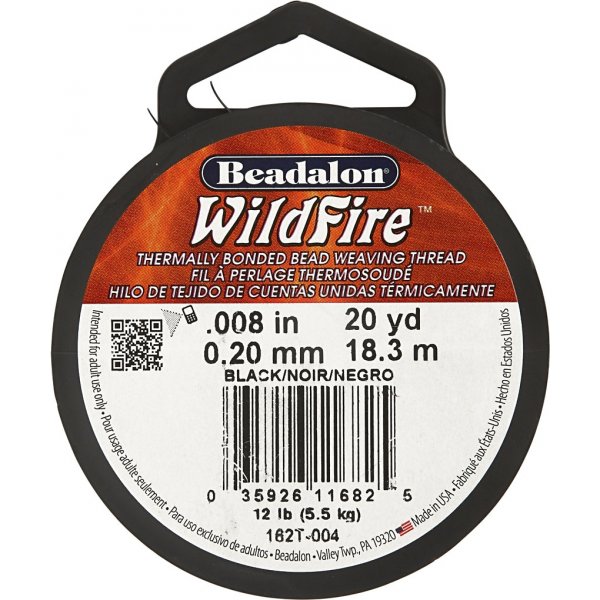 Schmuckfaden - Schwarz - 3 m