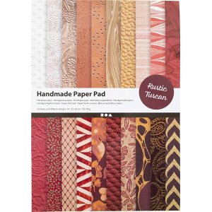 Handgeschöpftes Papier - natur - kastanienbraun - A4 - 20 Blatt Handgeschöpftes Papier - natur - kastanienbraun - A4 - 20 Blatt