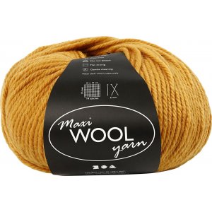 Wollgarn - dunkelgelb - 100 g Wollgarn - dunkelgelb - 100 g