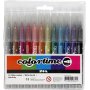 Colortime Glitzermarker - gemischte Farben - 2 mm - 12 Stk