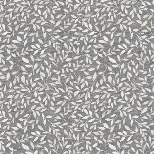 Vorhangstoff Little Leaf Grau 107
