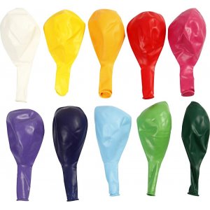 Luftballons - gemischte Farben - Ø23 cm - 10 Stk Luftballons - gemischte Farben - Ø23 cm - 10 Stk