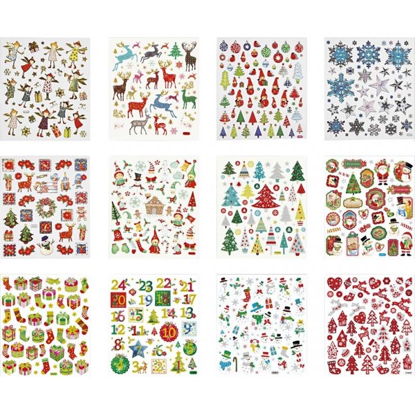 Heft mit Aufklebern - Weihnachten - 2 x 12 Blatt