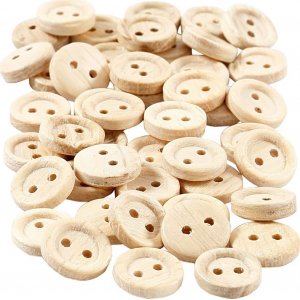 Holzknöpfe Ø11 mm - 50 Stk Holzknöpfe Ø11 mm - 50 Stk