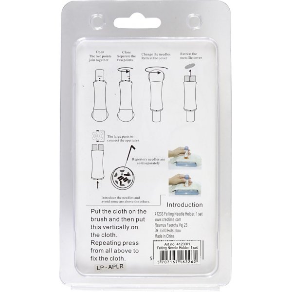 Filznadelhalter aus Kunststoff mit 7 Zwischennadeln