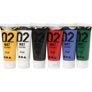 Schulfarbe - Acryl - Standardfarben - matt - 6 x 20 ml Schulfarbe - Acryl - Standardfarben - matt - 6 x 20 ml