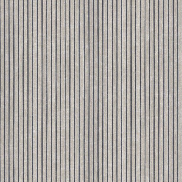 Wachstuch PVC Streifen Leinen/Blau