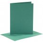 Karten und Umschlge - dunkelgrn - 11,5 x 16,5 cm - 6 Sets
