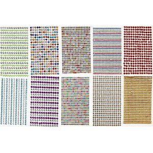 Strassaufkleber - gemischte Farben - 10 Blatt Strassaufkleber - gemischte Farben - 10 Blatt