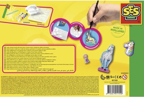 Pferde gieen und mit Glitzer bemalen