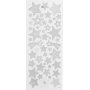 Aufkleber - Silber - Sterne - 10 x 24 cm