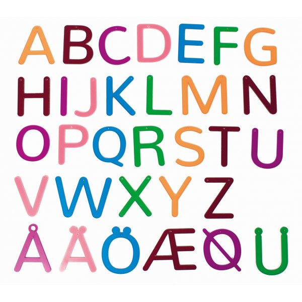 Transparente Buchstaben in Farbe 32 Stk