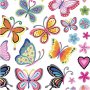 Aufkleber - bunte Schmetterlinge