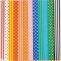 Glanzpapier - gemischte Farben - gemustert - 100 Blatt