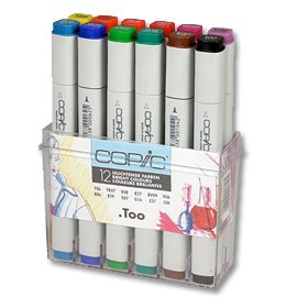 Copic Marker-Set - 12 Stifte - leuchtende Farben Copic Marker-Set - 12 Stifte - leuchtende Farben