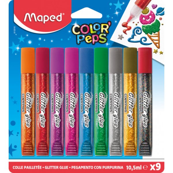 Kleber - Maped - ColorPeps Glitzerkleber 9er-Pack