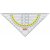 Dreieckslineal mit Winkelmesser 16 cm transparent Dreieckslineal mit Winkelmesser 16 cm transparent