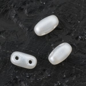 Glaswachsperlen 4x6 mm Weiß - 75 Stk Glaswachsperlen 4x6 mm Weiß - 75 Stk