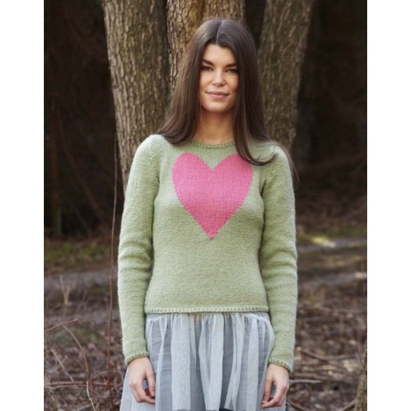 Strickanleitung - Pullover (Langarm mit Herzmotiv)