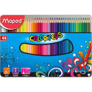 Farbstiftset - Maped - Color' peps 48 Farbstifte - Metallbox Farbstiftset - Maped - Color' peps 48 Farbstifte - Metallbox