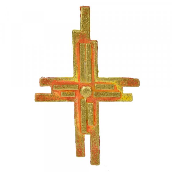 Wachsdekorationen - GelbRotes Kreuz (110x63 mm)