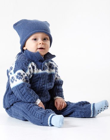 Strickmuster - Pullover mit Musterborte, Hose und Mtze