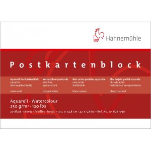 Aquarellblock-Postkarte, 250 g, rau - 10,5 x 14,8 cm Aquarellblock-Postkarte, 250 g, rau - 10,5 x 14,8 cm