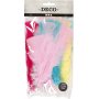 Daunen auf Stahldraht - gemischte helle Farben - 18 x 3 Stk