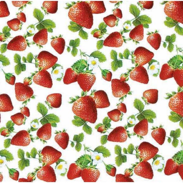 Wachstuch Eleganz Erdbeeren