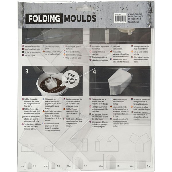 Formen - transparent - Huser und Dreiecke - 5 Stk