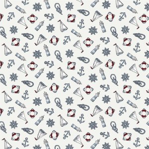 Maritimes textiles Wachstuch weiß Maritimes textiles Wachstuch weiß