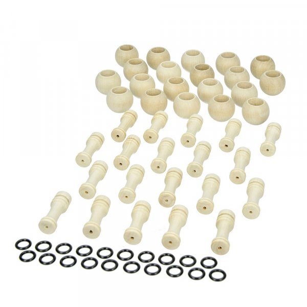 Holzgriff fr 1 Filznadel - 20er-Pack - 3 unmontierte Teile