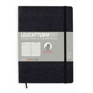Notizbuch A5, weich liniert - Schwarz Notizbuch A5, weich liniert - Schwarz
