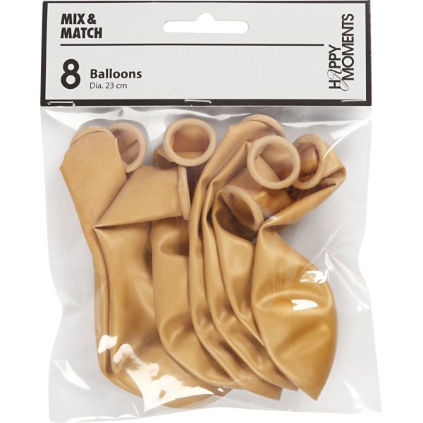 Luftballons - Gold - 23 cm - 8 Stk