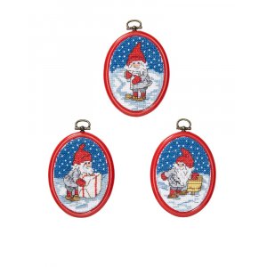 Stickset Gemälde - Weihnachtsmann-Tennis unterwegs Stickset Gemälde - Weihnachtsmann-Tennis unterwegs