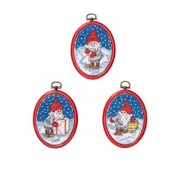 Stickset Gemlde - Weihnachtsmann-Tennis unterwegs