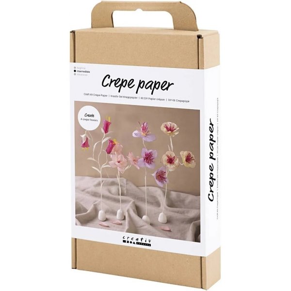 DIY Kit Krepppapier, Pastellfarben, Blume