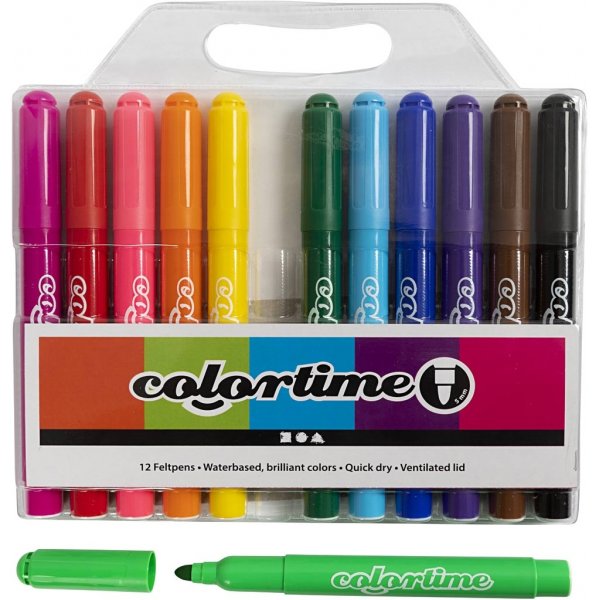 Colortime Bleistifte - Standardfarben - 2 mm - 12 Stk