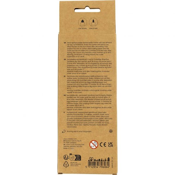 Textilmarker - Standardfarben - 6 Stk Textilmarker - Standardfarben - 6 Stk