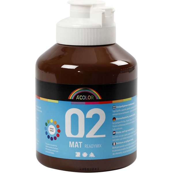 Schulfarbe - Acryl - braun - matt - 500 ml