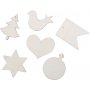 Holzfiguren - Weihnachtsmotiv - 24 Stk