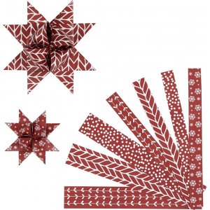Sternstreifen - rot - weiß - Ø6,5+11,5 cm - 60 Streifen Sternstreifen - rot - weiß - Ø6,5+11,5 cm - 60 Streifen