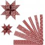 Sternstreifen - rot - wei - 6,5+11,5 cm - 60 Streifen