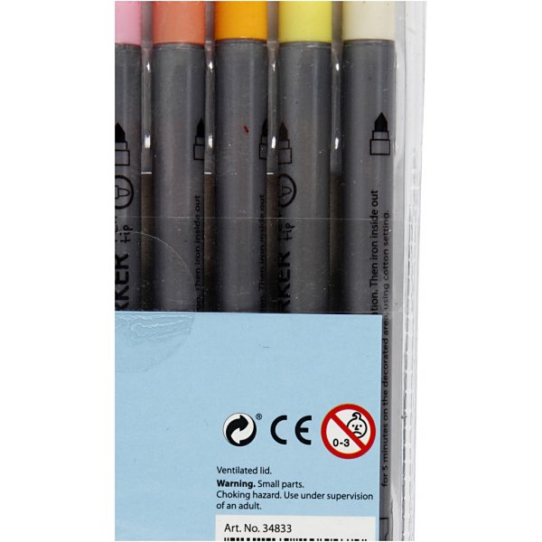 Textilmarker - Komplementrfarben - 20 Stk