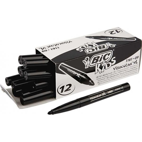 Visa Color Marker - 3 mm - Schwarz - 12 Stk